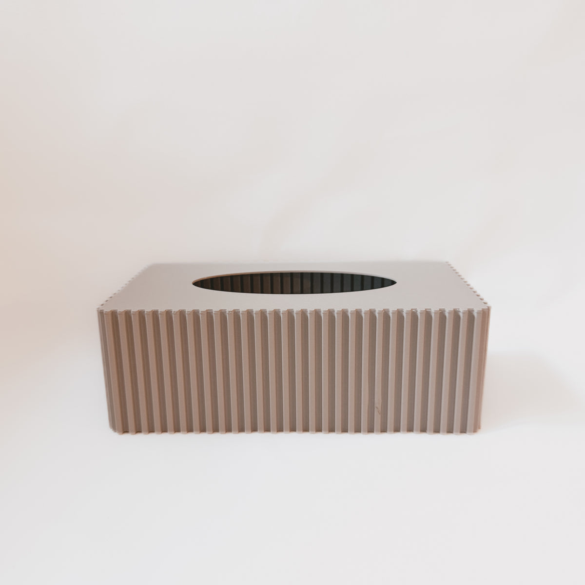 Box Cover The Striped Height 2 ply Greige